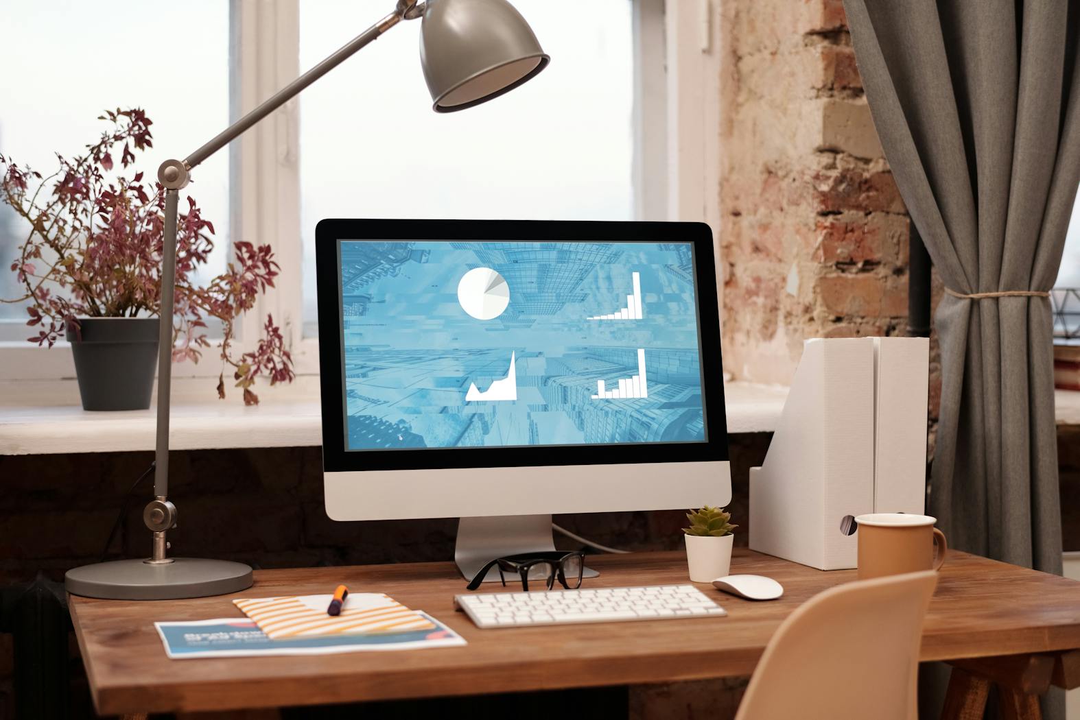 marketing clarity on computer screen on desk